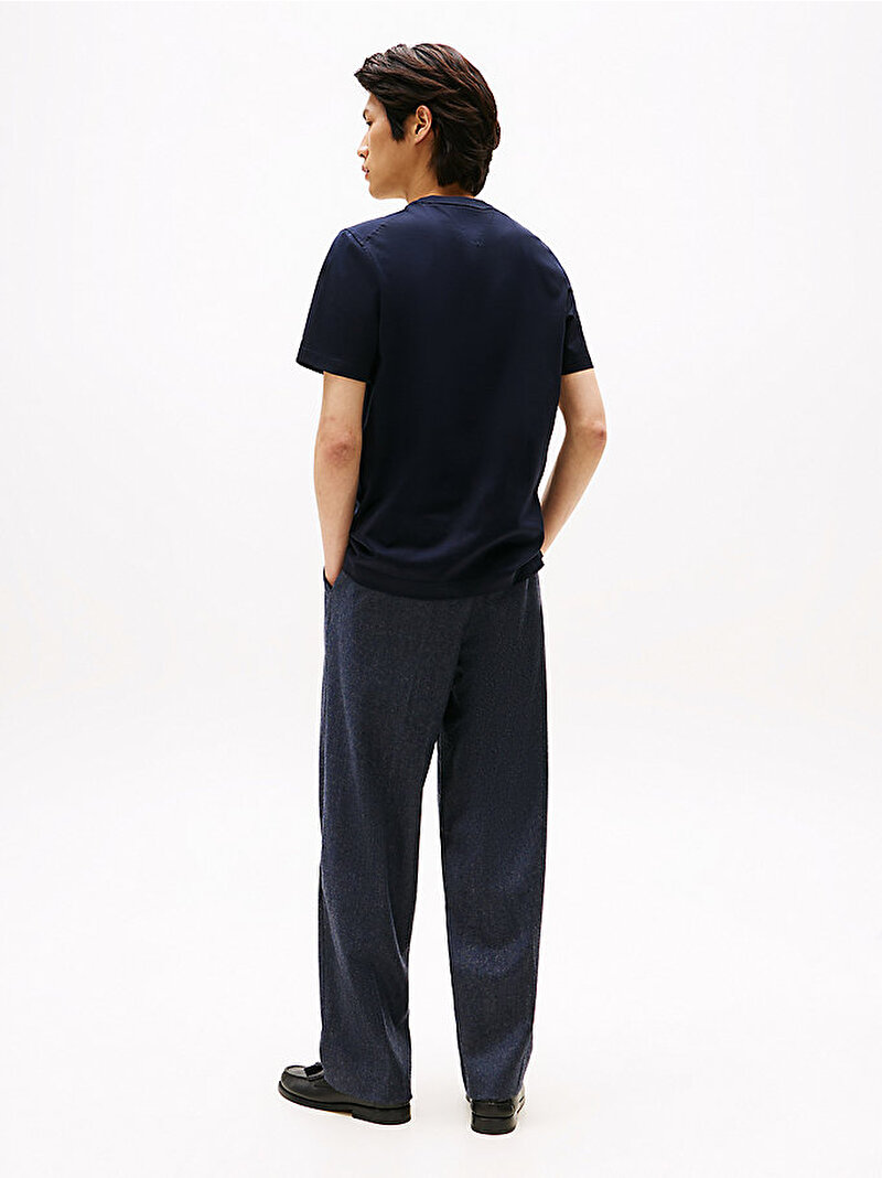 Erkek Mercerised Cotton T-shirt Lacivert MW0MW39779DW5