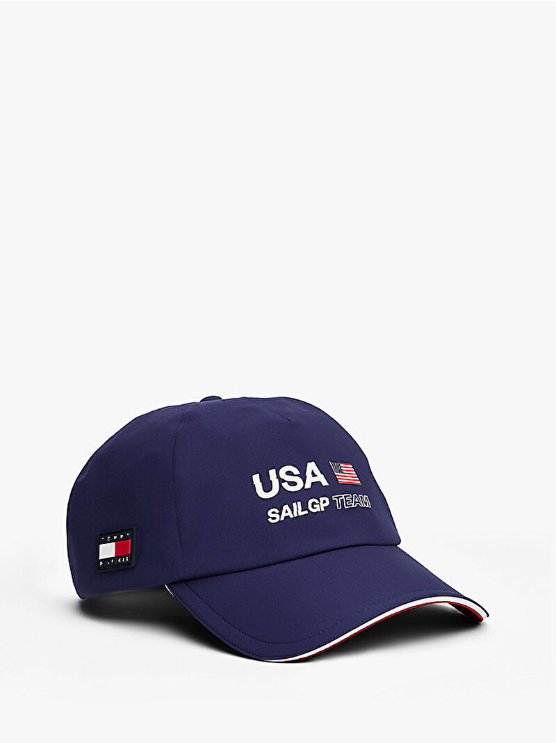 Erkek Tommy x U.S. Sail GP Team Logo Baseball Şapka Lacivert AM0AM13975C1G