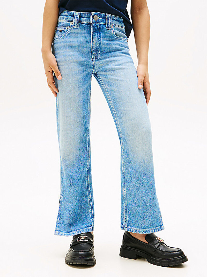 Kız Çocuk Girlfriend Light Washed Jean Pantolon Mavi  KG0KG087411A5