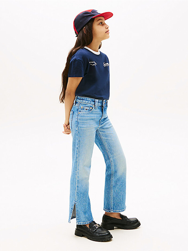 Kız Çocuk Girlfriend Light Washed Jean Pantolon Mavi  KG0KG087411A5