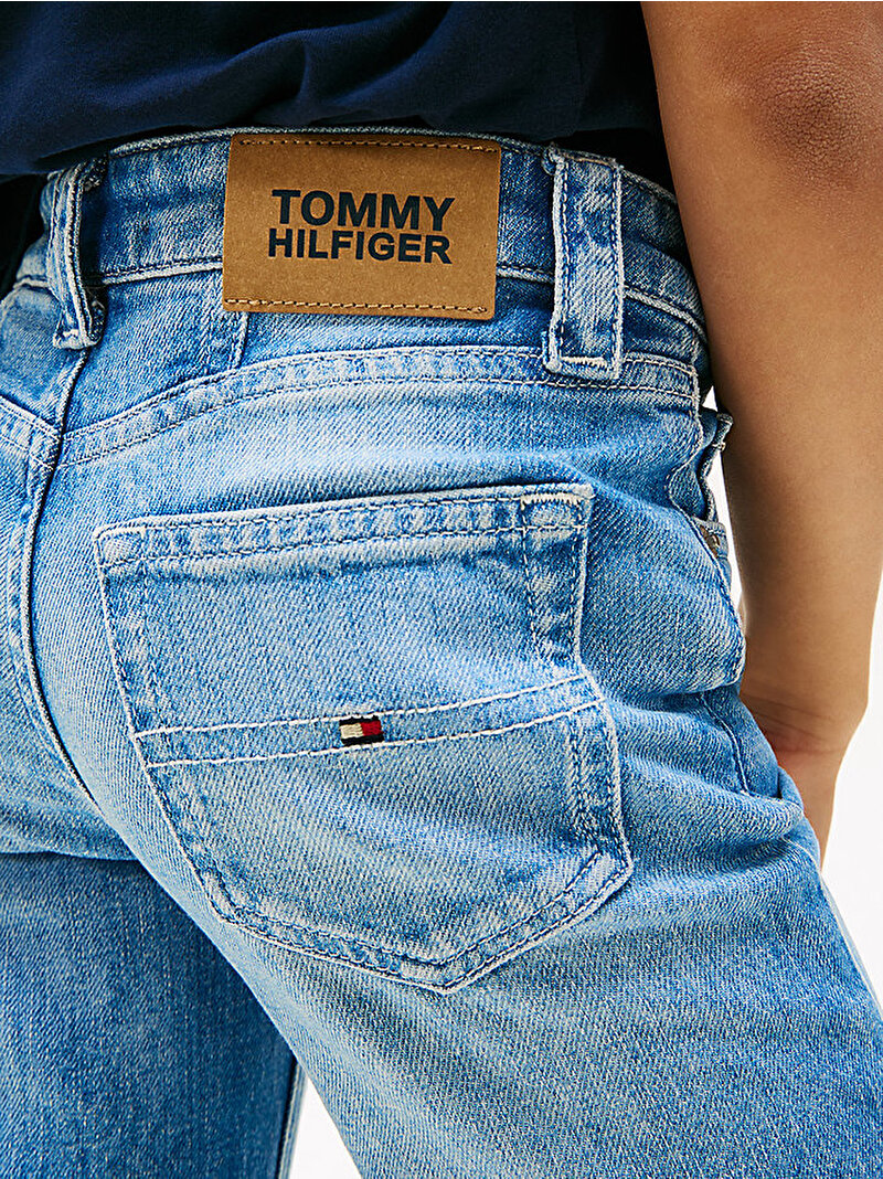 Kız Çocuk Girlfriend Light Washed Jean Pantolon Mavi  KG0KG087411A5