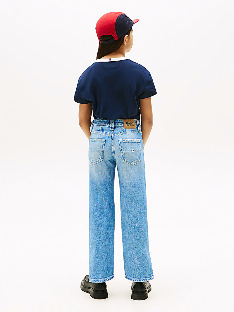 Kız Çocuk Girlfriend Light Washed Jean Pantolon Mavi  KG0KG087411A5