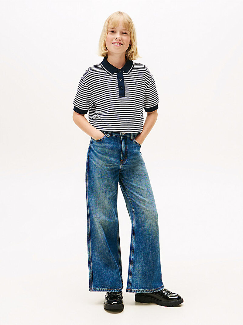 Kız Çocuk Mabel Vintage Washed Jean Pantolon Mavi  KG0KG087451BZ