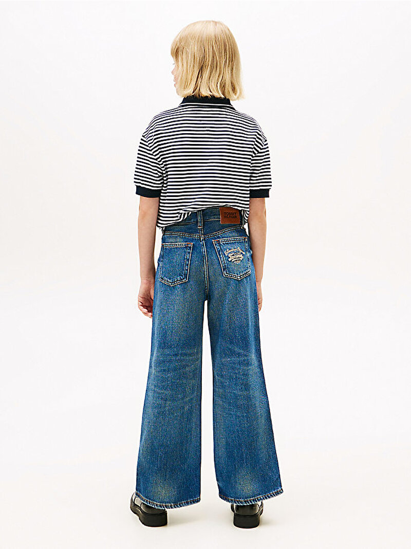 Kız Çocuk Mabel Vintage Washed Jean Pantolon Mavi  KG0KG087451BZ