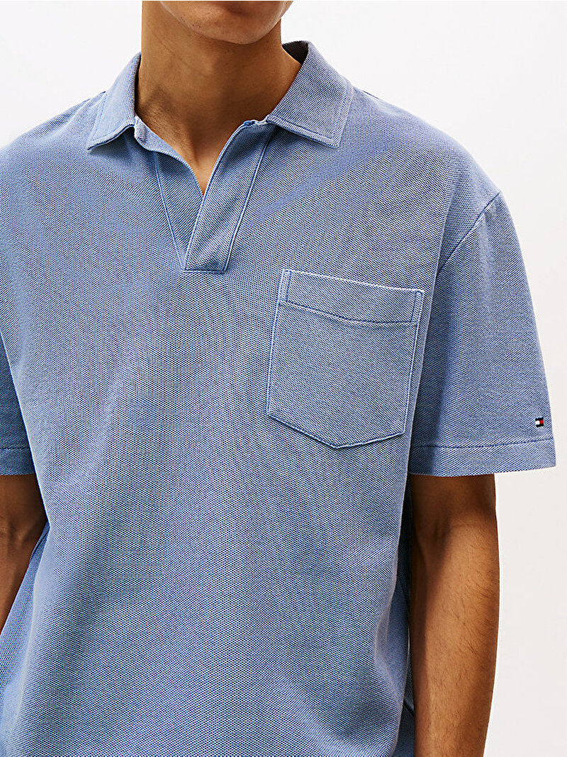 Erkek Gmd Riviera Classic Polo T-shirt Mavi  MW0MW39558C2B