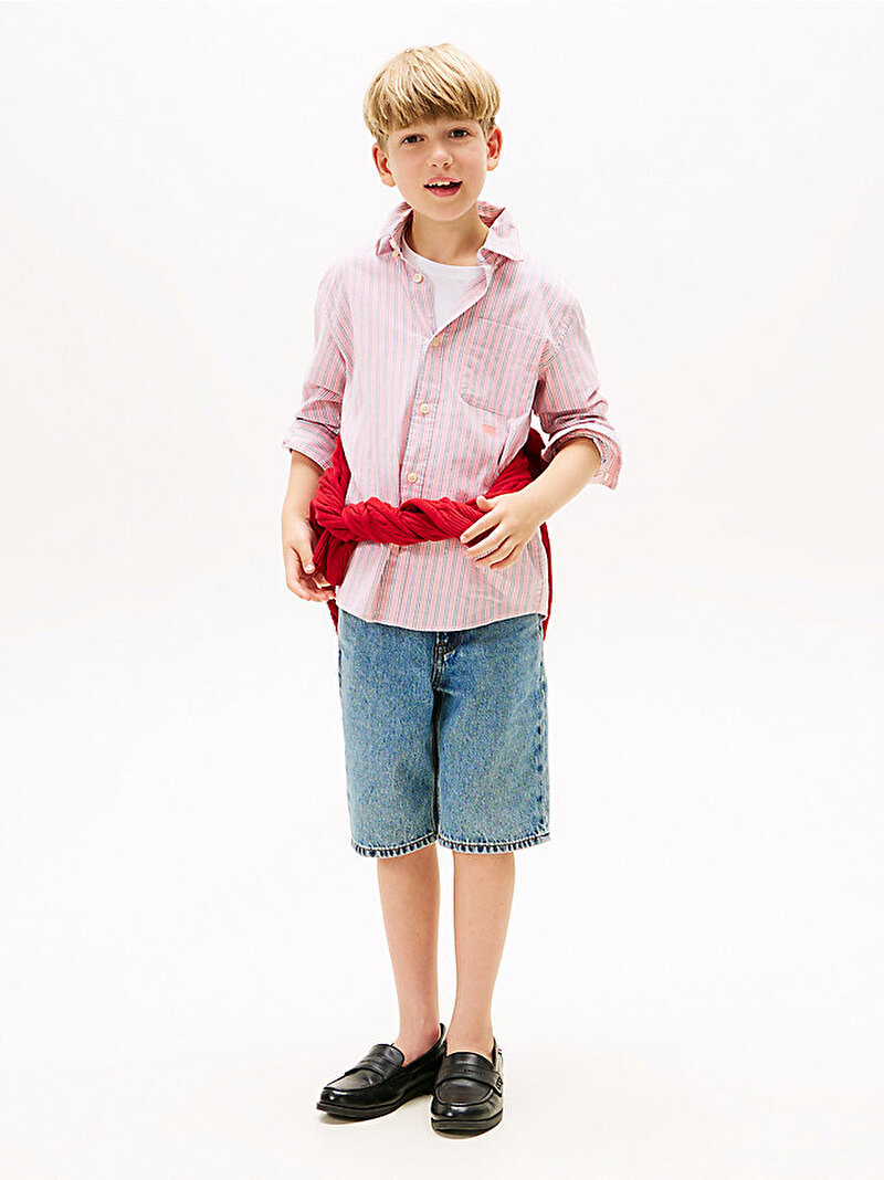 Erkek Çocuk Seasonal Multi Stripe Gömlek Pembe  KB0KB09689TIA