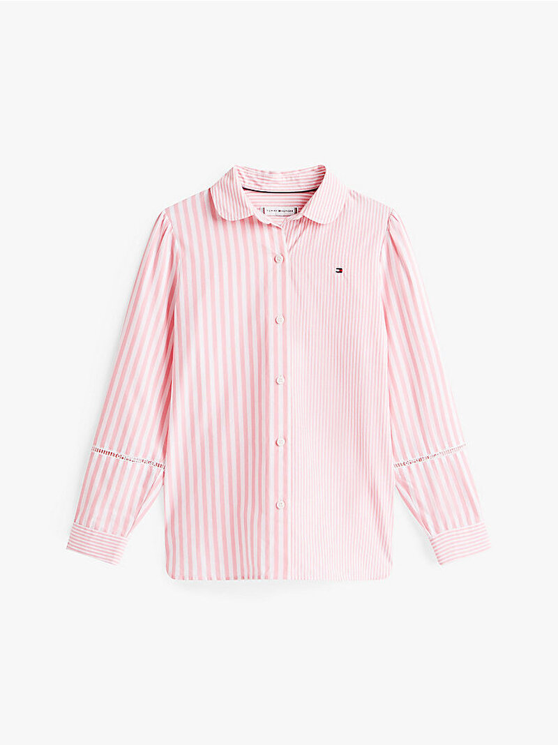 Kız Çocuk Striped Shirt Detail Gömlek Pembe  KG0KG08614TIA