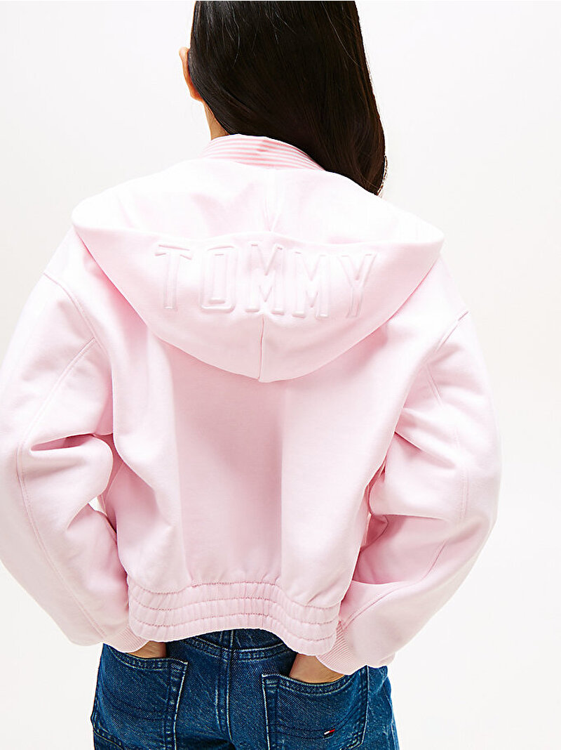 Kız Çocuk Tommy Puff Print Sweatshirt Pembe  KG0KG08688TOG