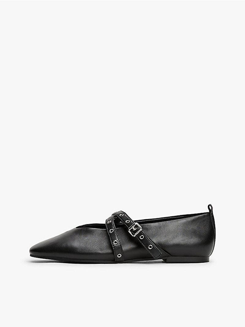 Kadın TJW Leather Maryjane Babet Siyah EN0EN02868BDS