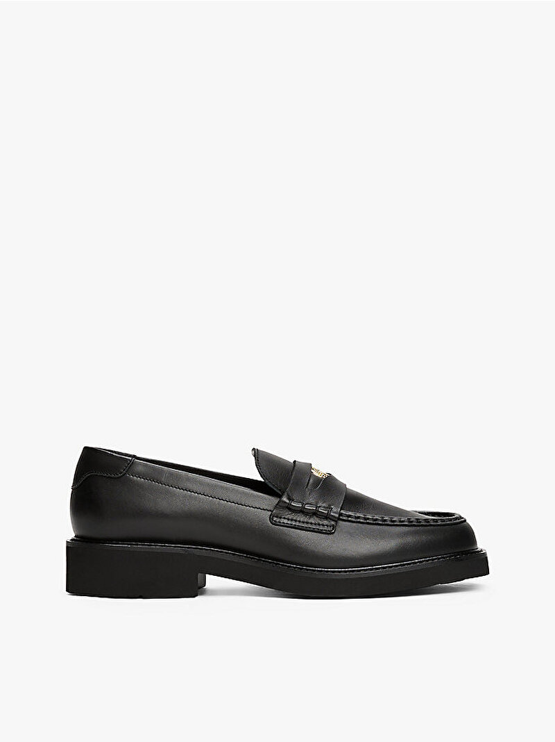 Kadın Crest Squarish Toe Loafer Siyah FW0FW08633BDS