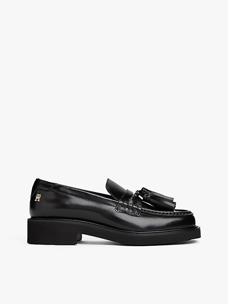 Kadın Tassel Squarish Toe Loafer Siyah FW0FW08749BDS