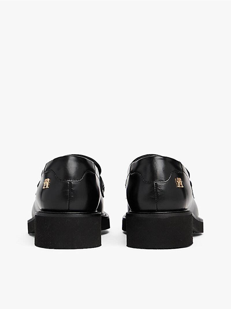Kadın Tassel Squarish Toe Loafer Siyah FW0FW08749BDS