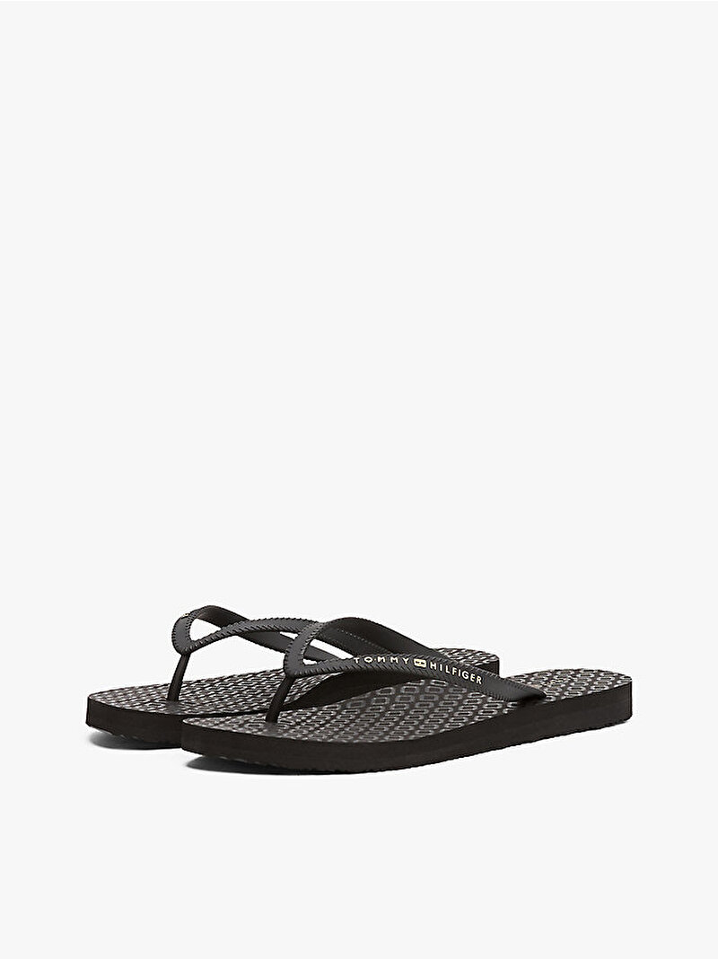 Kadın Hilfiger Strap Plaj Terliği Siyah FW0FW08736BDS
