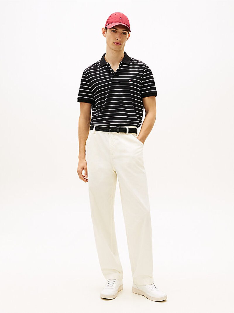 Erkek Liquid Cotton Regular Polo T-shirt Siyah MW0MW399940AP