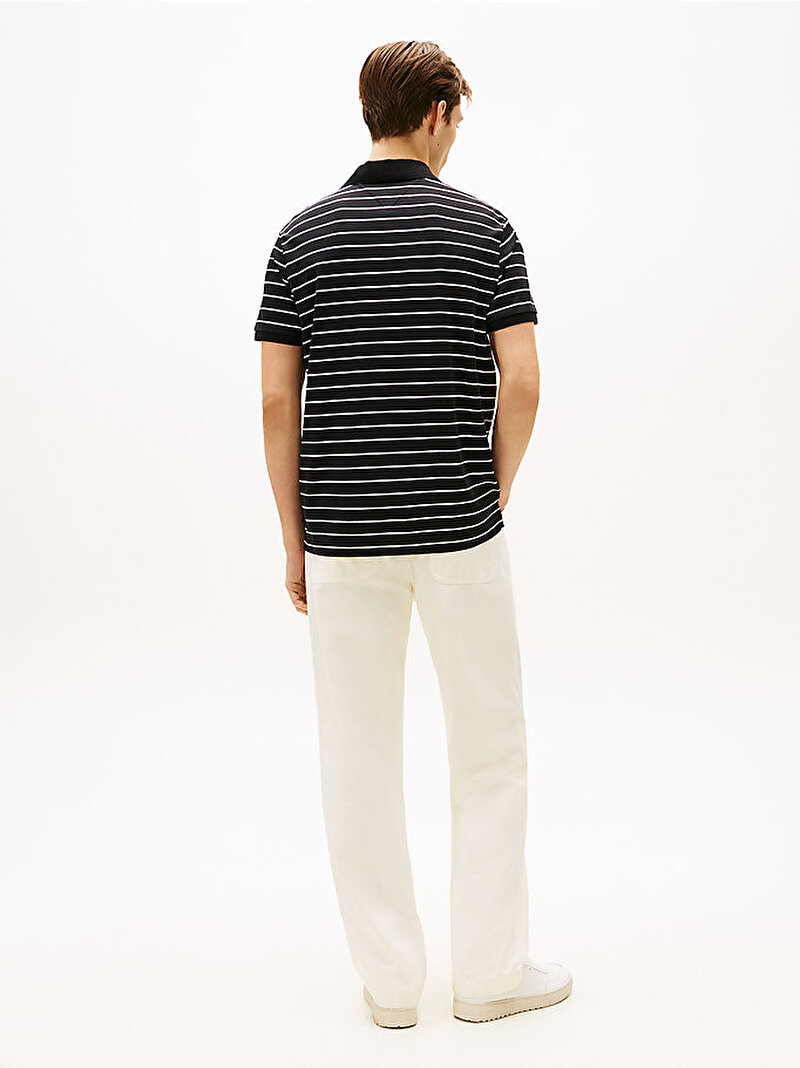 Erkek Liquid Cotton Regular Polo T-shirt Siyah MW0MW399940AP