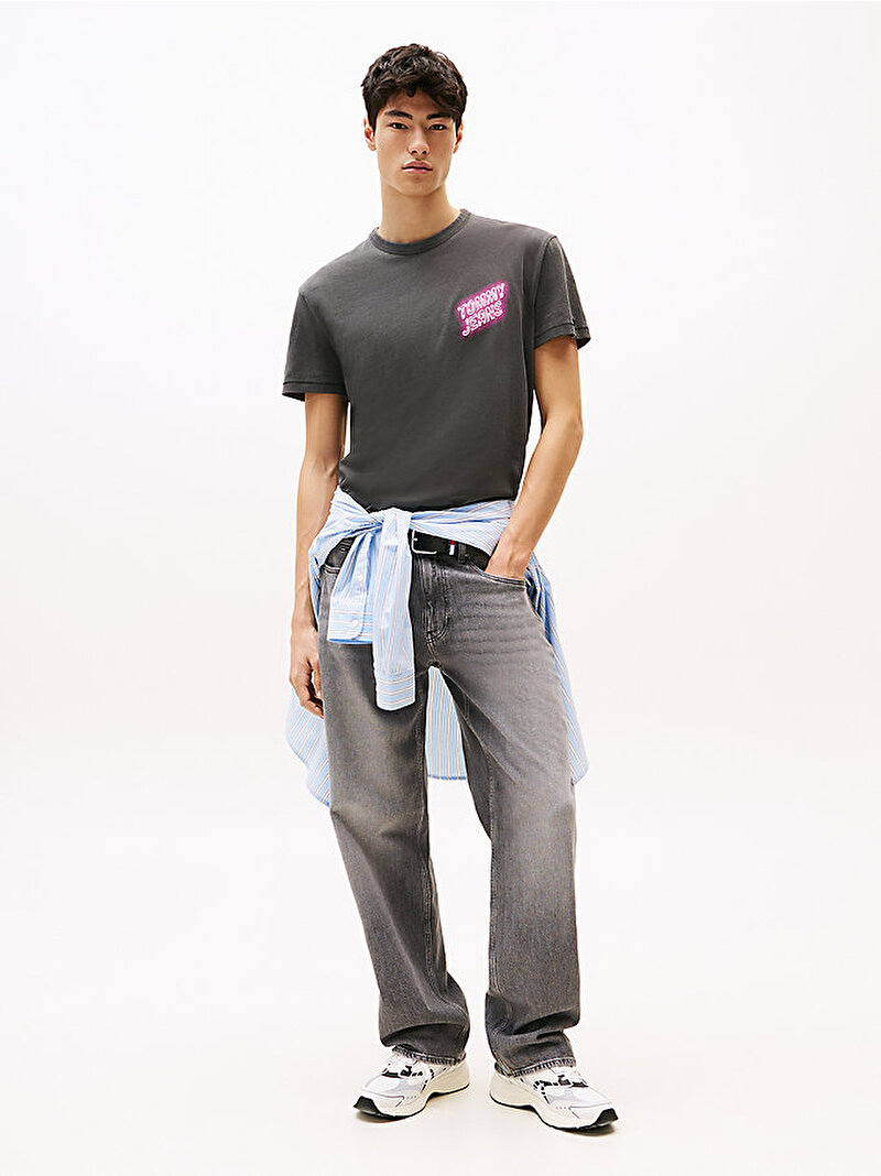 Erkek TJM Regular Novelty Fair T-shirt Gri DM0DM21829BDS