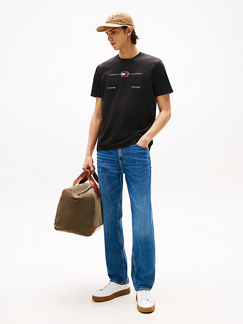 Erkek Icon Hilfiger T-shirt  Siyah MW0MW39585BDS