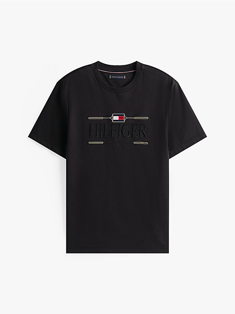 Erkek Icon Hilfiger T-shirt  Siyah MW0MW39585BDS