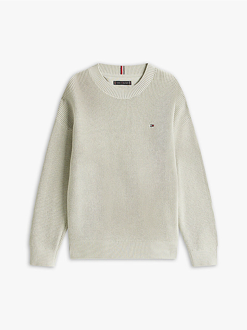 Erkek Çocuk Cotton Texture Kazak Yeşil KB0KB09756M1C