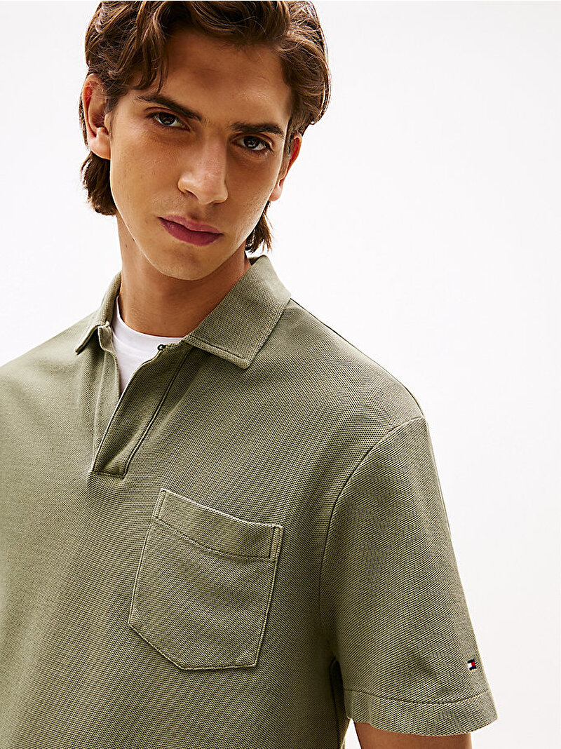 Erkek Gmd Riviera Classic Polo T-shirt Yeşil MW0MW39558PLI