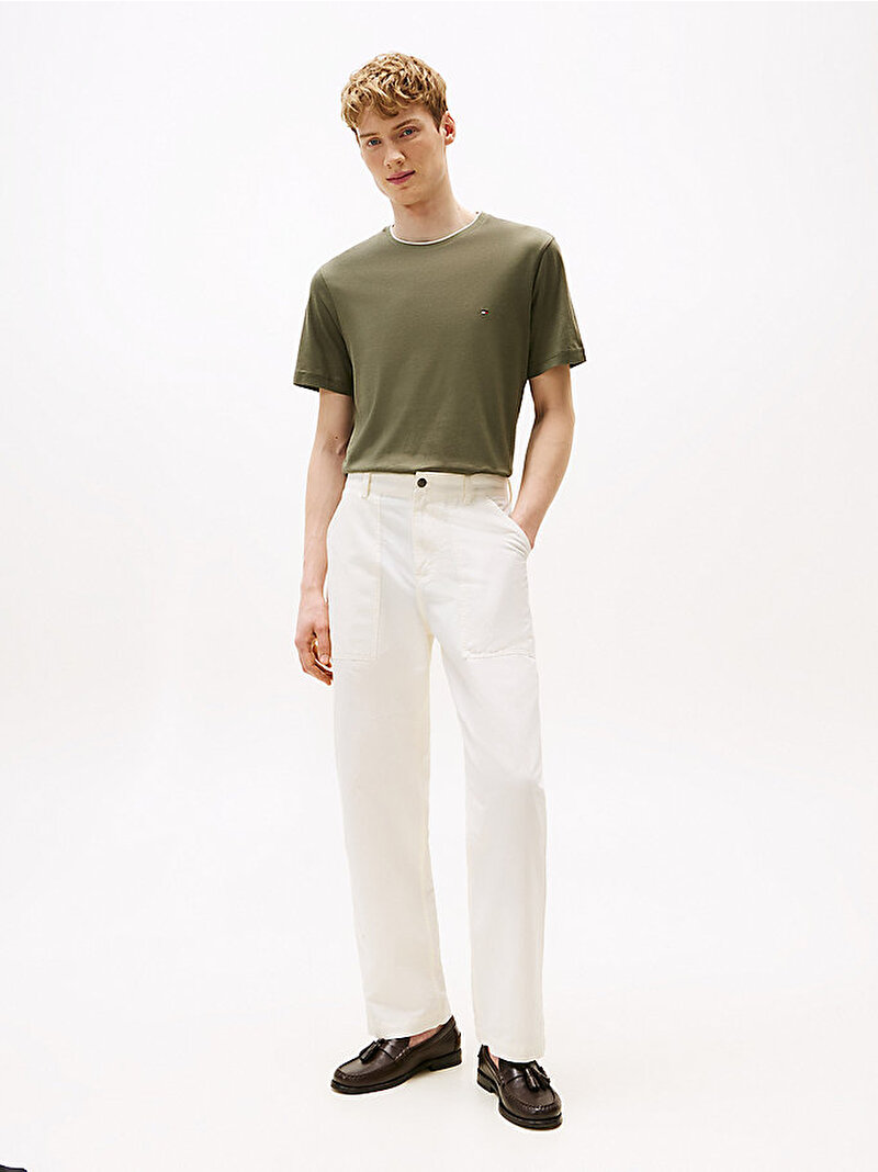 Erkek Cotton Modal T-shirt Yeşil MW0MW39368PLI