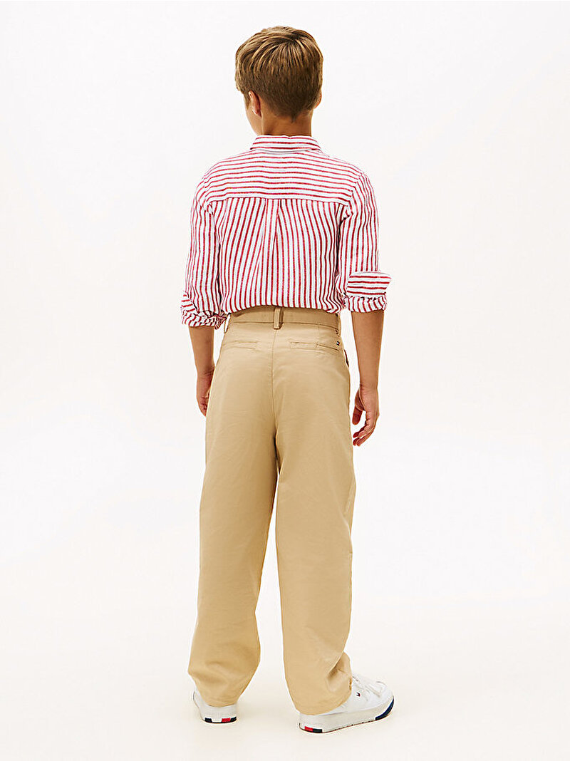 Erkek Çocuk Pleated Chino Pantolon Bej  KB0KB09780AB9