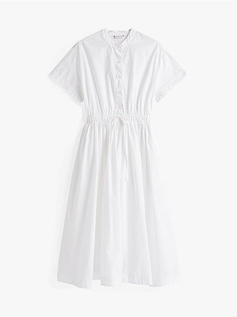 Kadın Smocked Midi Elbise Beyaz  WW0WW45835YCF