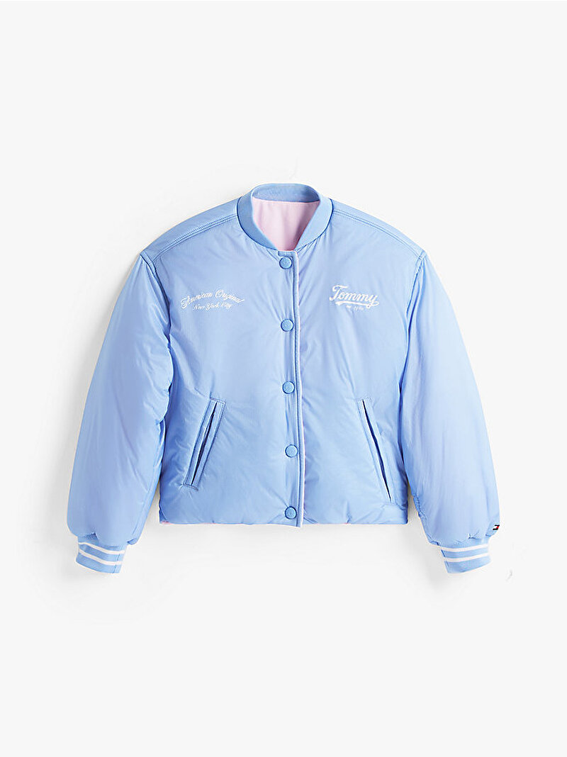 Kız Çocuk Reversible Varsity Bomber Ceket Mavi  KG0KG08727C14