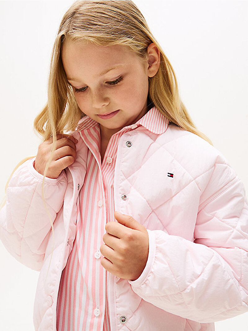 Kız Çocuk Quilted Ceket Pembe  KG0KG08834TOG