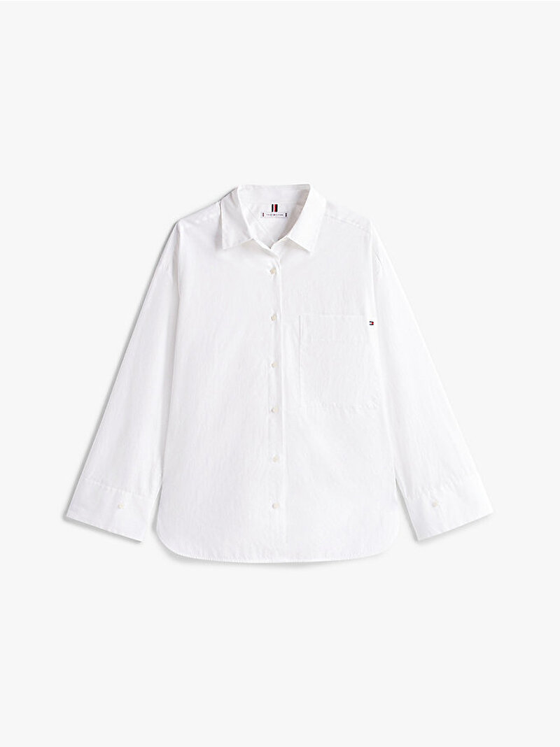 Kadın Essential Poplin New Easy Gömlek Beyaz  WW0WW45892YCF