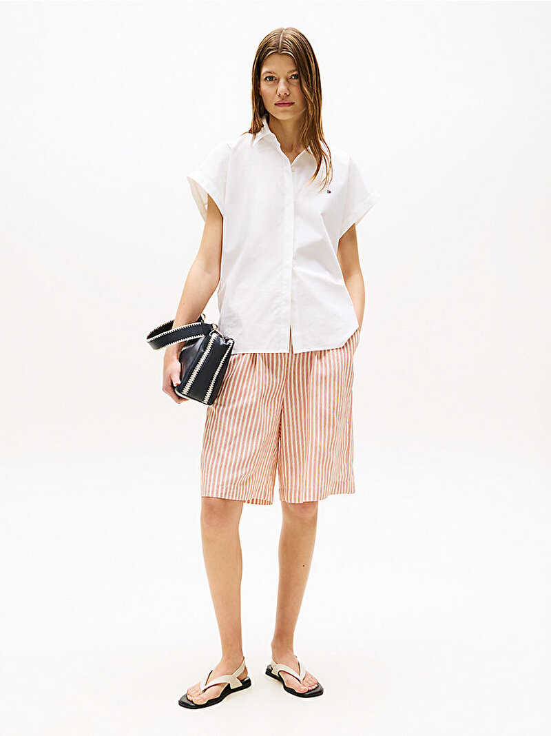 Kadın Poplin Sleeveless Gömlek Beyaz  WW0WW45897YCF