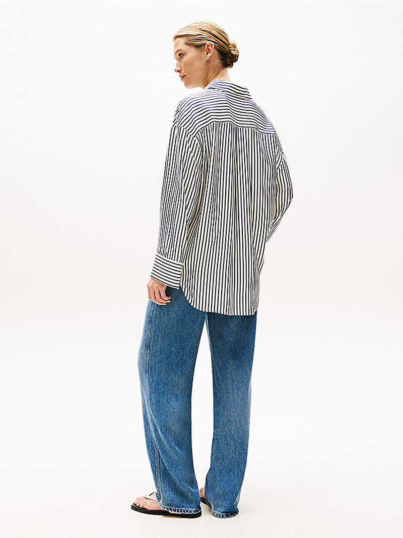 Kadın Vis Twill Easy Gömlek Lacivert WW0WW458880FD