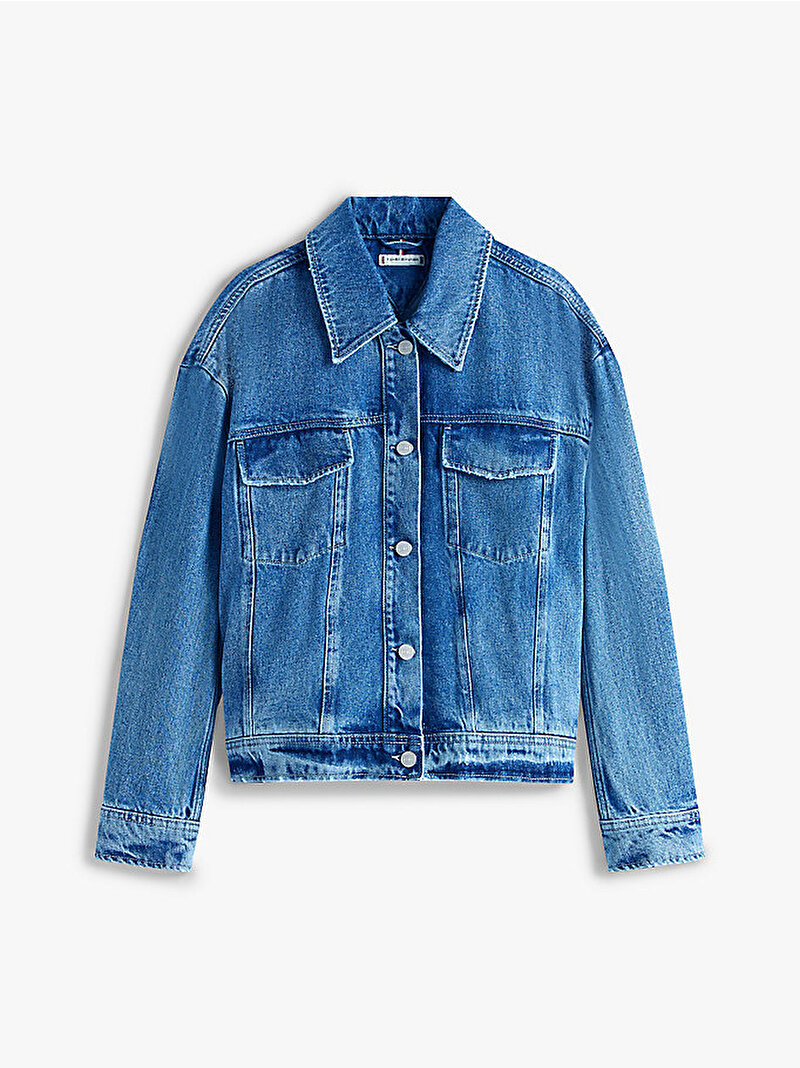 Kadın Denim Lana Casual Ceket Mavi WW0WW464851A5