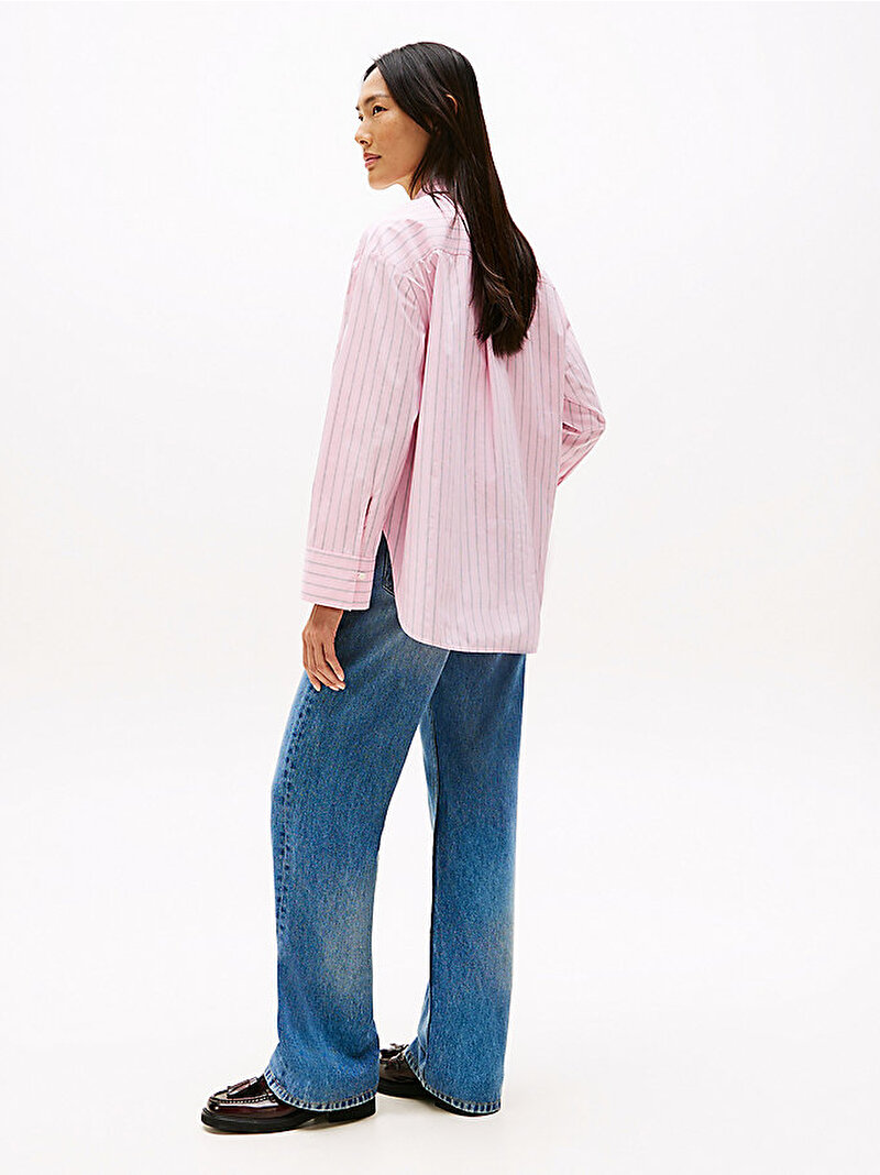 Kadın Essential Poplin New Easy Gömlek Pembe  WW0WW458920D1