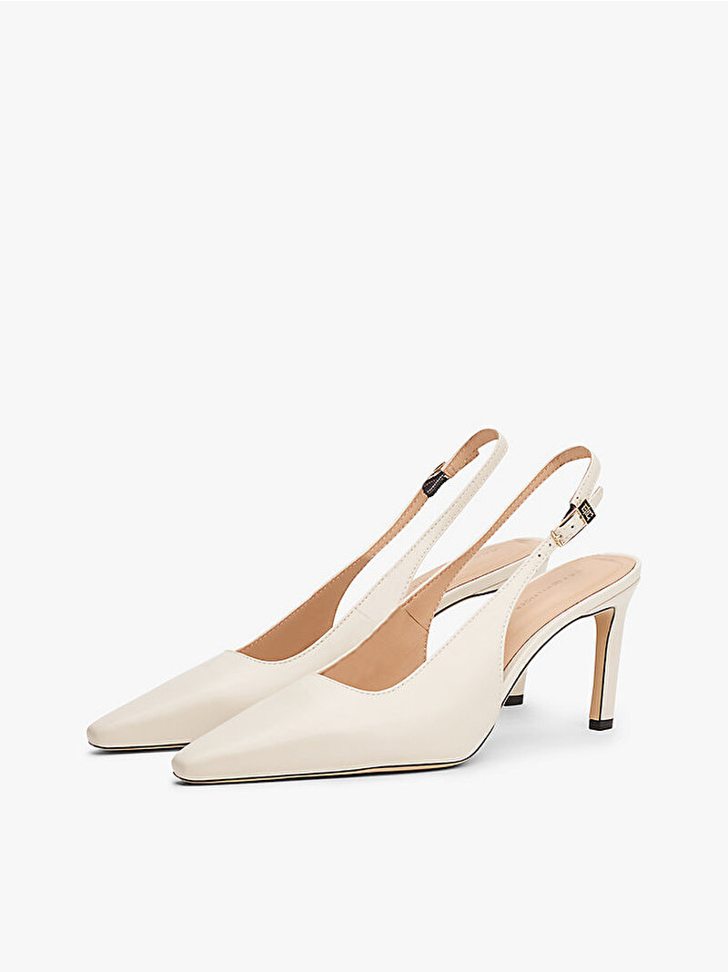 Kadın Squared Toe Topuklu Ayakkabı Bej  FW0FW08636ACG