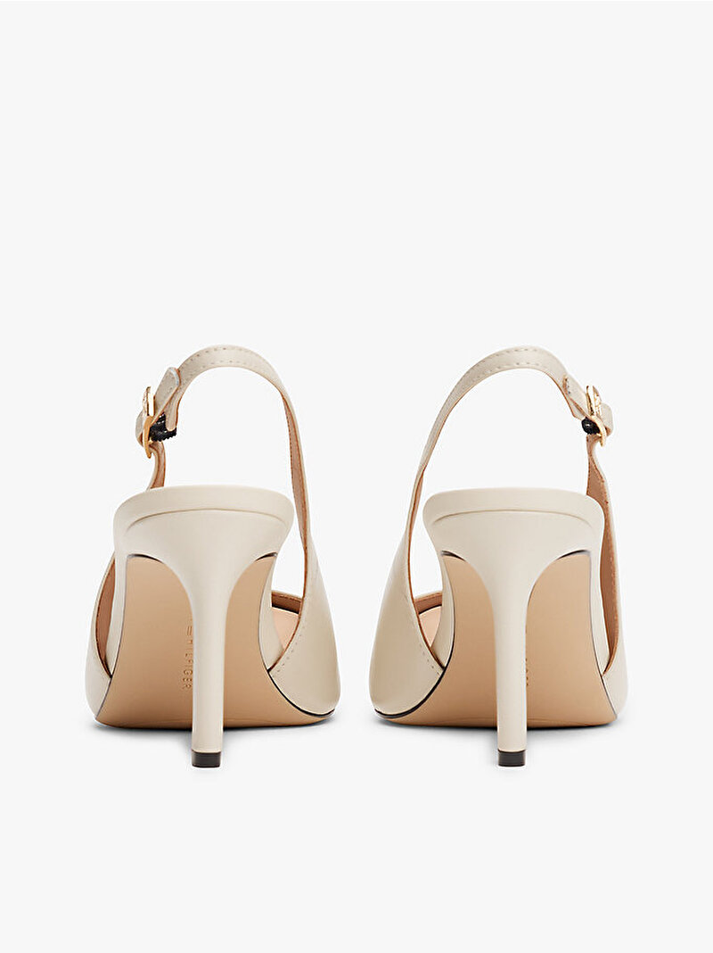 Kadın Squared Toe Topuklu Ayakkabı Bej  FW0FW08636ACG
