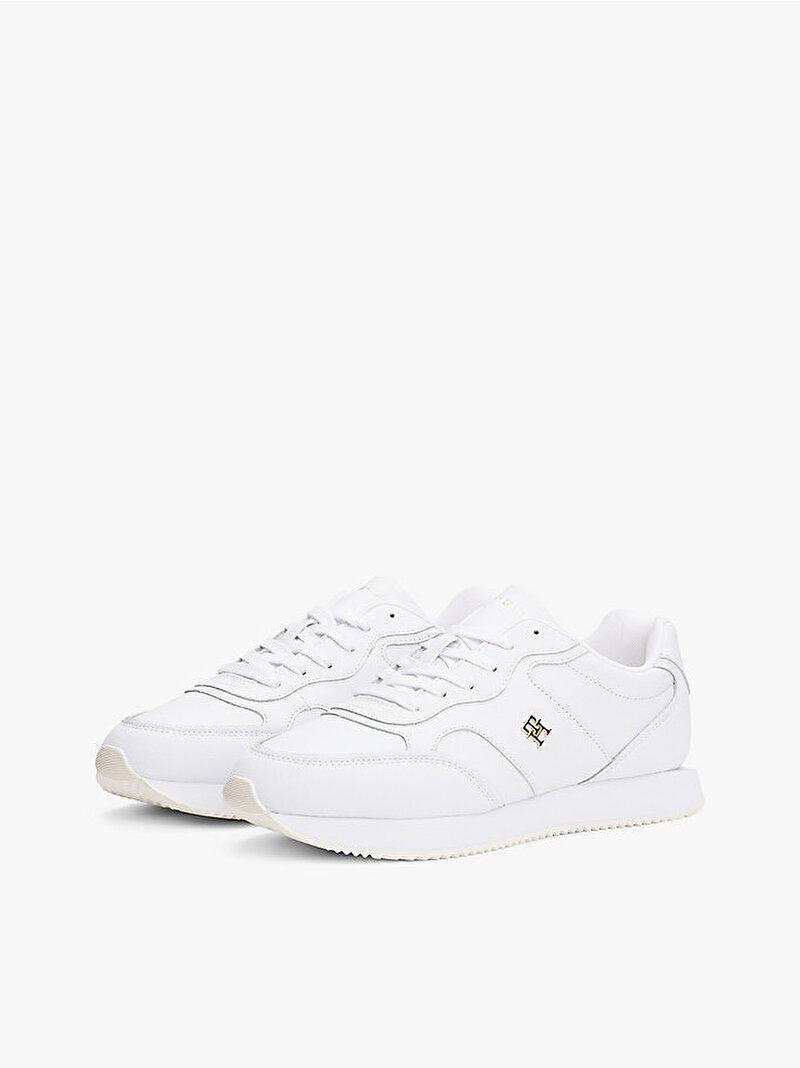 Kadın Leather Runner Sneaker Beyaz  FW0FW08696YBS