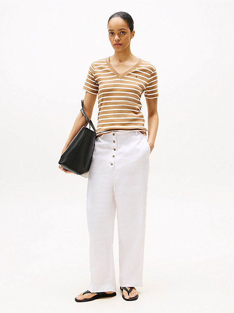 Kadın Slim Cody T-shirt Bej  WW0WW405840BN