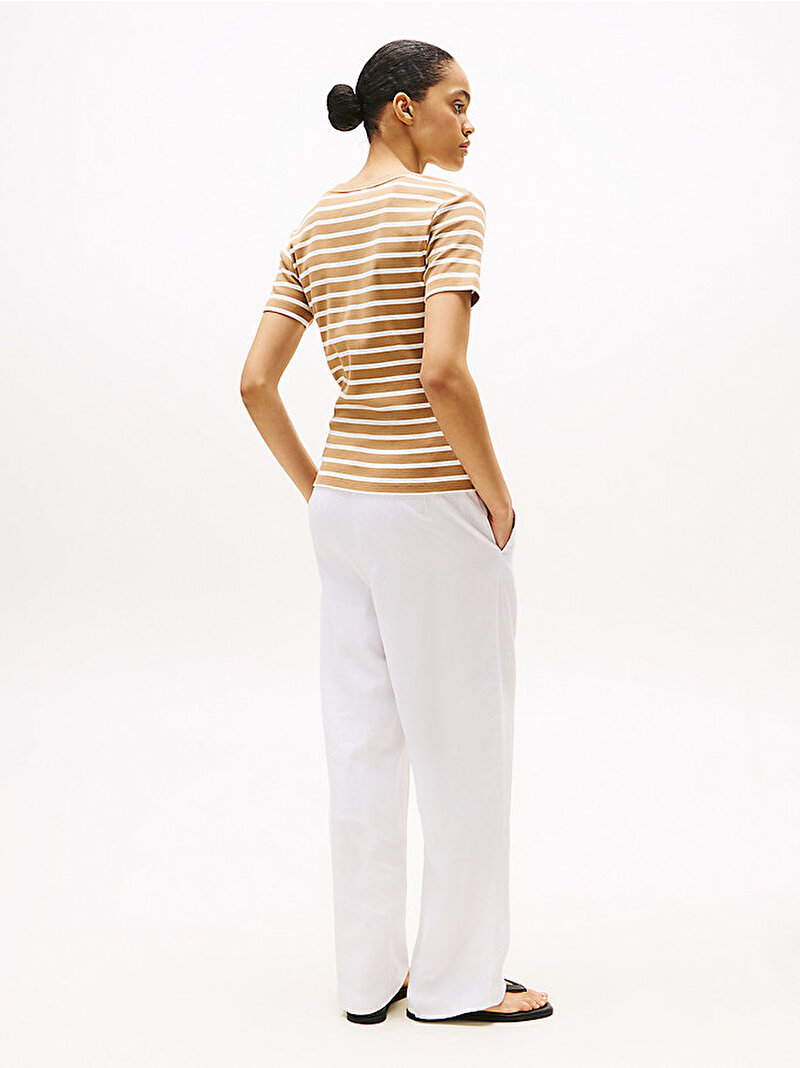 Kadın Slim Cody T-shirt Bej  WW0WW405840BN