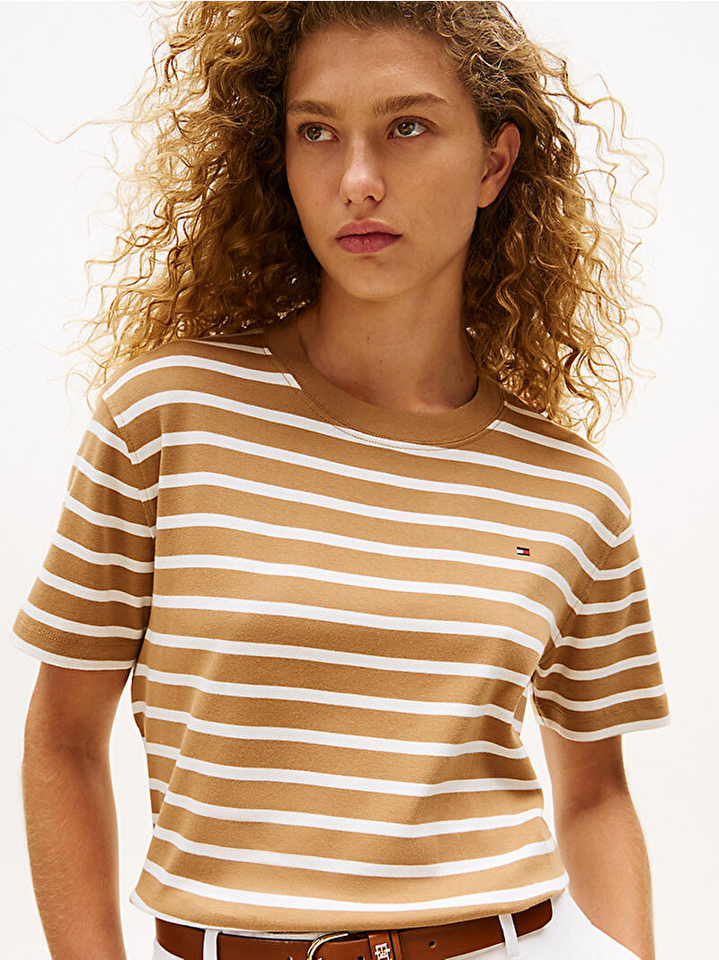 Kadın Modern Cody Relax C-nk T-shirt Bej  WW0WW478890BN