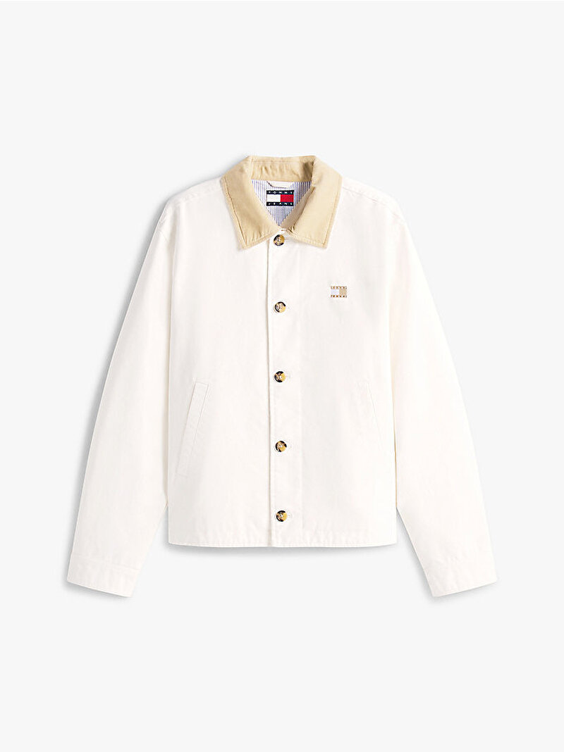 Erkek TJM Cotton Chore Ceket Beyaz  DM0DM21666YBH