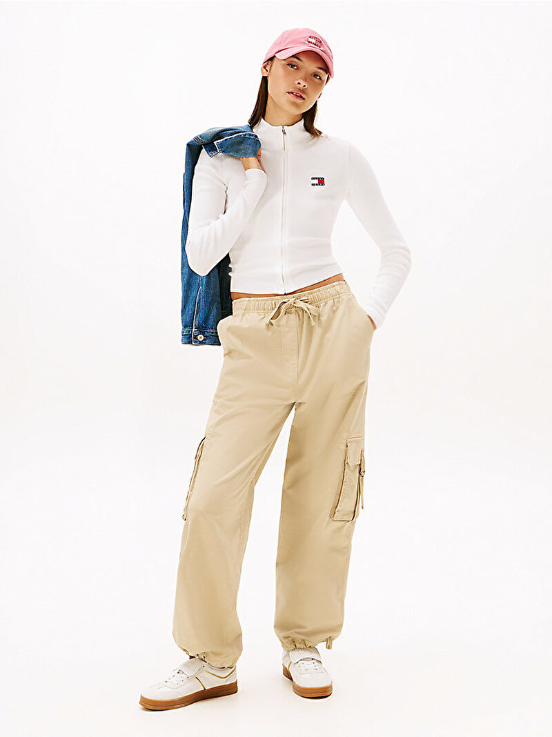 Kadın TJW Zip High Neck Kazak Ekru DW0DW20967YBL