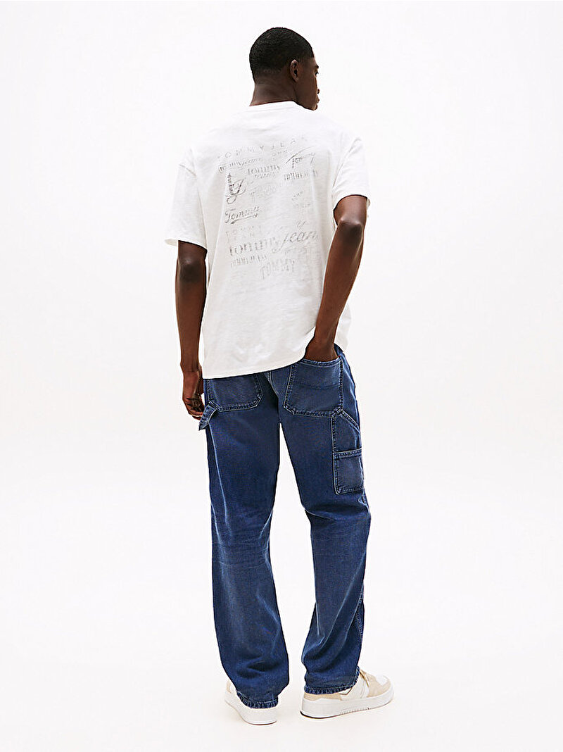 Erkek TJM Relax Archive Logo T-shirt Ekru DM0DM21584YBL