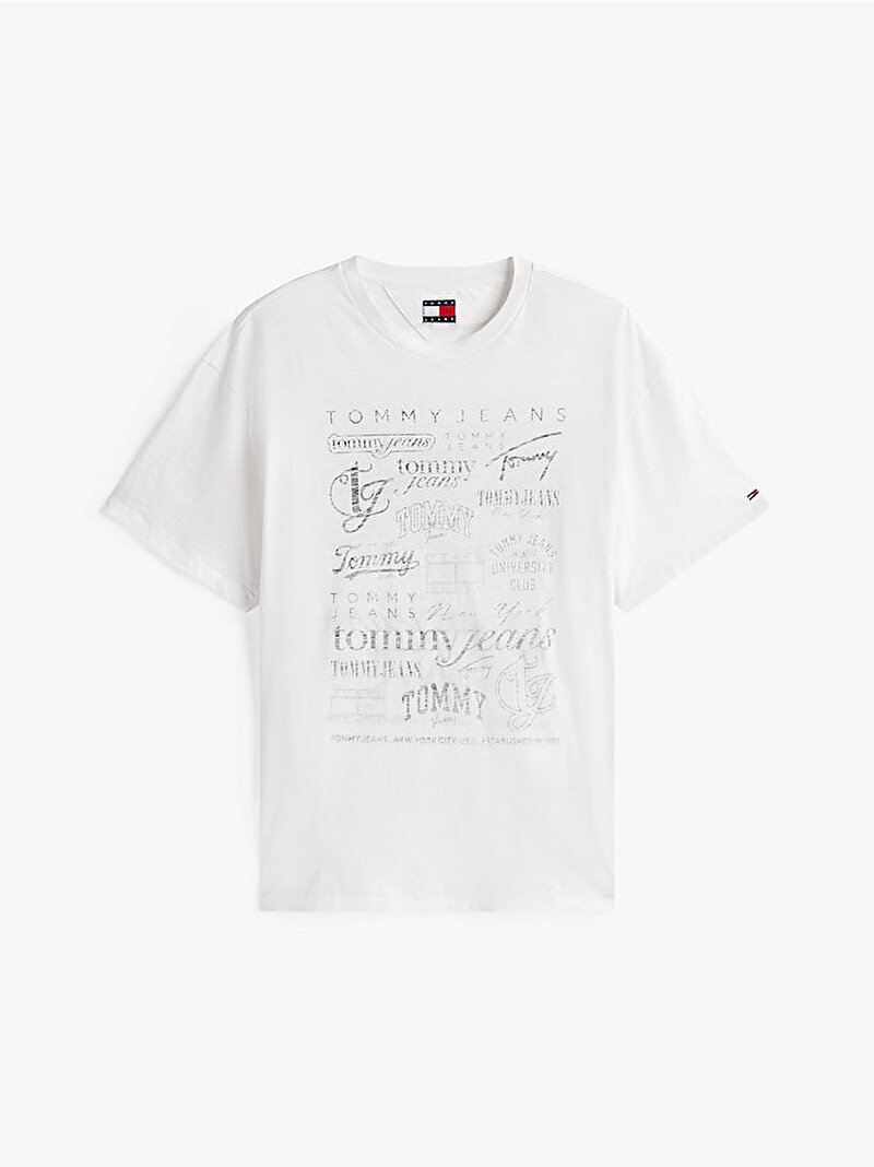 Erkek TJM Relax Archive Logo T-shirt Ekru DM0DM21584YBL