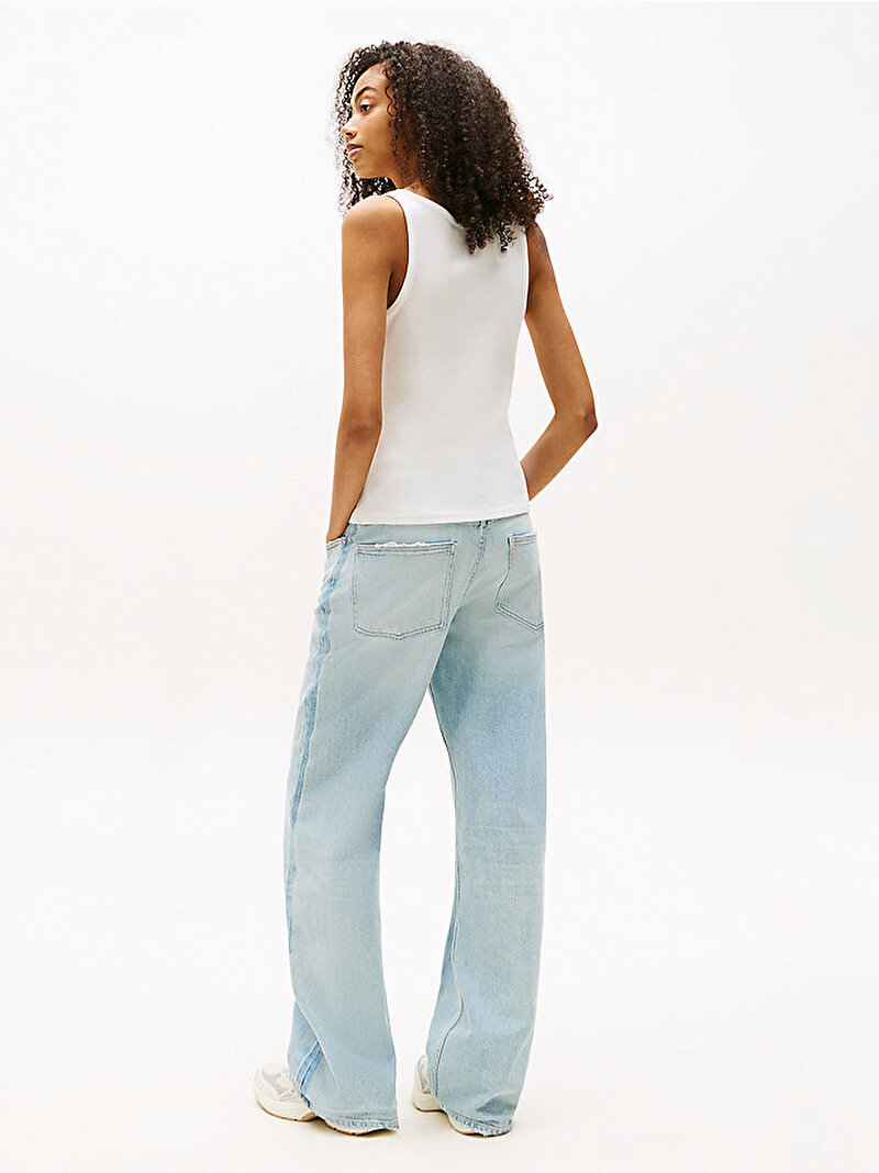 Kadın TJW Slim Henley T-shirt Ekru DW0DW20898YBL