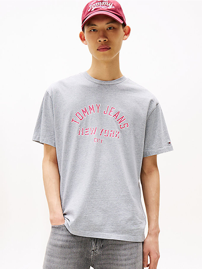 Erkek TJM Relax Overdyed T-shirt Gri DM0DM21575Q13
