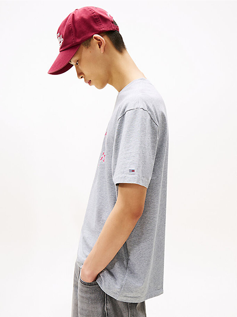Erkek TJM Relax Overdyed T-shirt Gri DM0DM21575Q13