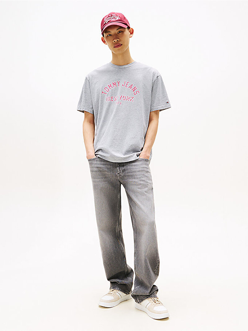 Erkek TJM Relax Overdyed T-shirt Gri DM0DM21575Q13