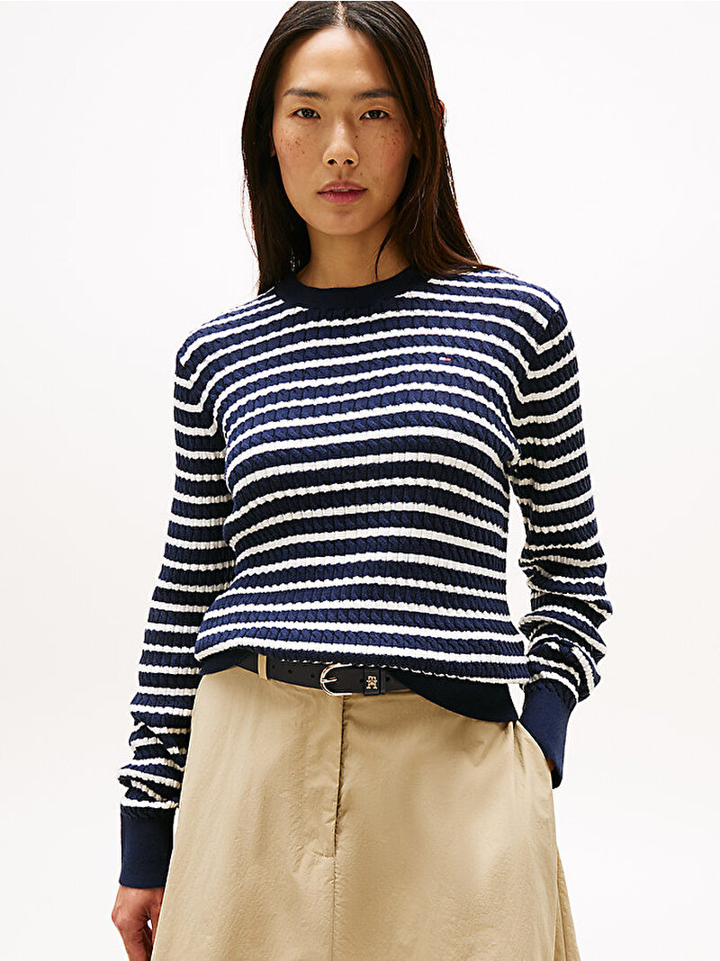 Kadın Co Cable Fine Kazak Lacivert WW0WW449930BB