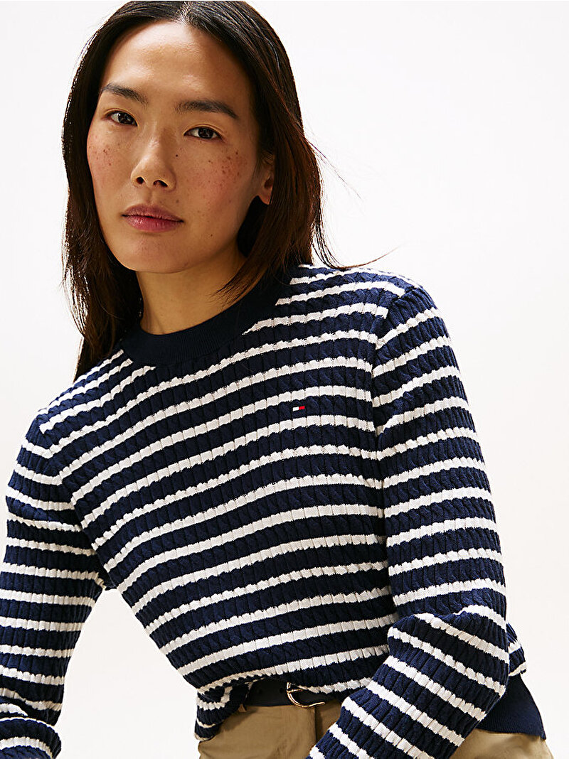 Kadın Co Cable Fine Kazak Lacivert WW0WW449930BB